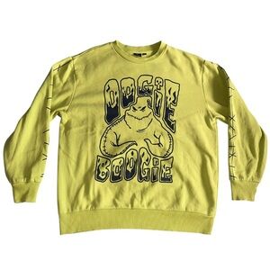Tim Burton Disney Nightmare Before Christmas Oogie Boogie Green Sweatshirt  Sz L